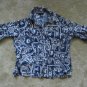 NINETY Womens Blouse Blouses (2) Button Down Up Floral Bubble 3/4 SLeeve Plus 1X