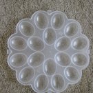 EGG TRAYS HOLDERS Clear White Deviled or Boiled Egg Holders Holds 18