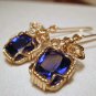 Wire Wrapped Blue YAG 14K GF Earrings