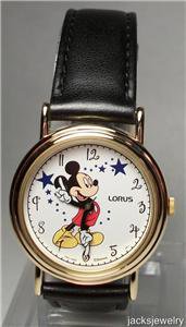New Disney Rare Stars Lorus Mickey Mouse Watch! Pts. To Time! HTF!
