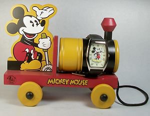 New Disney Limited Edition Fossil Mickey Mouse Watch With train!! COA! HTF! Neat