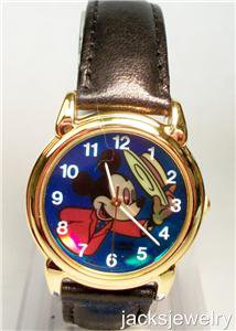 Disney Stunning Top Hat Mickey Mouse Watch! New! Beautiful!