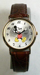 Disney Mint! MENS SEIKO Mickey Mouse Watch! HTF Free Gift & Watch!