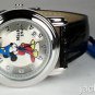 Disney New Silver Date Sorcerer Mickey Mouse Watch! Ultra-Rare! Gorgeous!