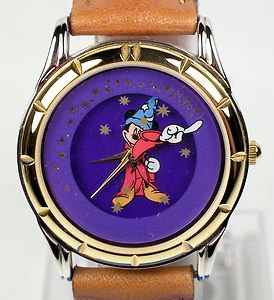 Disney New Animated Sorcerer Mickey Mouse Watch! Rev. Disk, Pts. To Time!