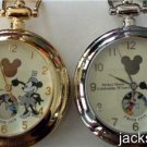 Disney New Limited Edition Mickey Mouse Pocket Watch Set! Minnie and Mickey! Wow