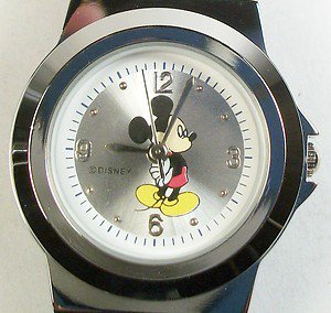 Disney Mickey Mouse Watch! New! HTF! Stunning Silver Band!