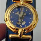 Disney Stunning Gold Mickey Mouse Watch! New! Stunning Blue Dial!