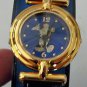 Disney Stunning Gold Mickey Mouse Watch! New! Stunning Blue Dial!