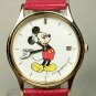Brand-New Disney Mens Seiko Mickey Mouse Watch! With Date! Red Band! HTF!