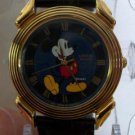 Disney Stunning Gold Blue Dial Lorus Mens Mickey Mouse Watch! New!