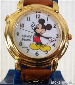 Disney Stunning Gold Lorus Talking Mickey Mouse Watch! New!