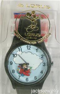 Disney Animated Flying Lorus Mickey Mouse Watch! New! Hard To Find!