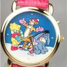 New Disney Rare Winnie Pooh, Eeyore and Tigger Christmas Watch! HTF!