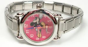 New Disney Mickey Mouse Italian Charm Watch! Free Gift and Watch!