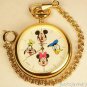 Disney New Very Rare Mickey Mouse Pocket Watch! With Friends on the Dial! Wow!