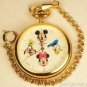 Disney New Very Rare Mickey Mouse Pocket Watch! With Friends on the Dial! Wow!