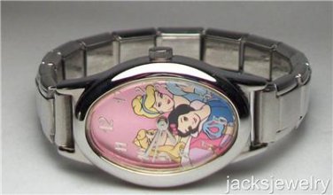 New Disney Rare Three Princess Disney Italian Charm Watch! HTF