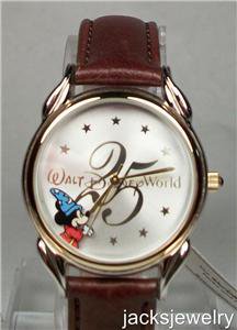 New Disney 25th Anniversary Sorcerer Mickey Mouse Watch! Hard To Find!