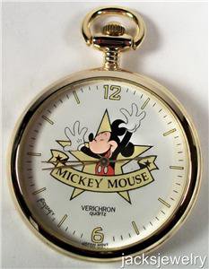 New Disney Mickey Mouse Pocket Watch! Hard To Find!