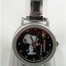 New Woodstock and Snoopy Italian Charm Watch! Hard To Find!