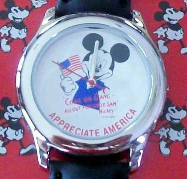 Brand-New Limited Edition Disney Patriotic Mickey Mouse Watch! HTF!