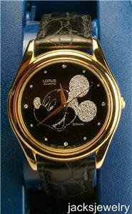 Disney New Lorus Silhouette Mens Mickey Mouse Watch! Gorgeous! Rare!