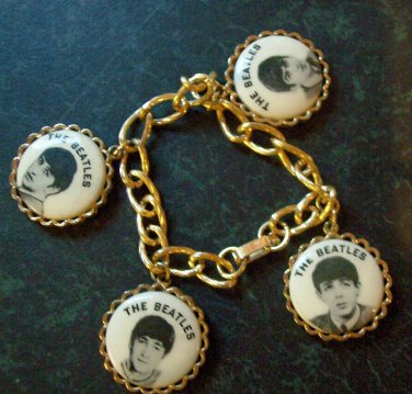 Vintage Beatles Charm Bracelet From the 60s! Great Shape! Retired! Hard To Find!