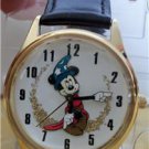 Disney New Gold Sorcerer Mickey Mouse Watch! Pts. To Time~ Hard To Find!