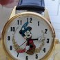 Disney New Gold Sorcerer Mickey Mouse Watch! Pts. To Time~ Hard To Find!