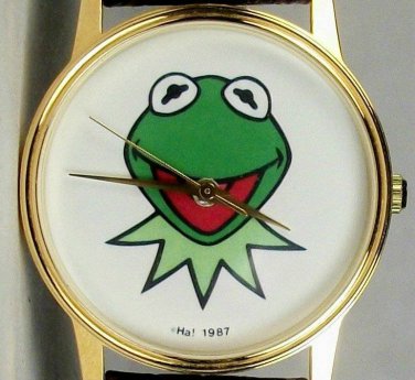 Jim Hensons Kermit the Frog watch! Mens! HTF! Brand-New!
