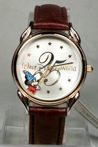 Brand-New Disney 25th Anniversary Walt Disney World Mens Mickey Mouse Watch! HTF