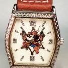 Brand-New Disney Pedre Cowboy Mickey Mouse Watch! Ornate Bezel! HTF! Gorgeous!