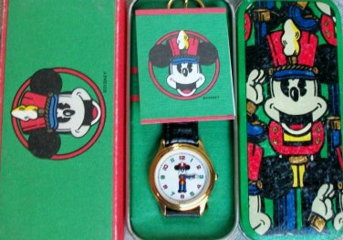 Brand-New Disney Nutcracker Christmas Mickey Mouse Watch! HTF Pts. To Time!
