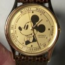Disney Ambassador to the World Seiko Mickey Mouse Watch! New! Hard To Find!