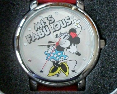 Brand-New Disney Large Dial Minnie Mouse Watch! In Collector's Tin! Large Dial!