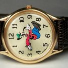 New! Disney Stunning Gold Backwards Goofy Watch! HTF! Numbers Backwards! Neat!