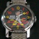 Vintage! HTF! Disney Wind-Up Bradley Mickey Mouse Watch! Disco! Keeps Time!