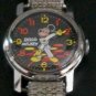 Vintage! HTF! Disney Wind-Up Bradley Mickey Mouse Watch! Disco! Keeps Time!