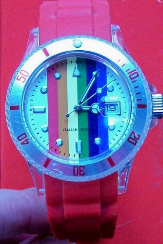 New Italian Design Divers Watch With Glow in Dark Number Markers and Hands! Date