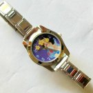 New Disney Snow White italian Charm Watch With Revolving Flowers! HTF! Pretty!