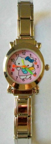 New Hello Kitty Italian Charm Watch! HTF! Stunning Italian Charm Band!