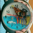 Brand-New ANIMATED Garfield Italian Charm Watch! He moves Around The Dial! HTF!