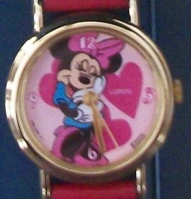 Brand-New Disney Minnie Mouse Watch For Valentine's Day! By Lorus! HTF!