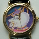 MINT! Disney Beauty and the Beast Watch Mrs. Potts Watch! Artist's Drawing! Wow!