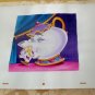 MINT! Disney Beauty and the Beast Watch Mrs. Potts Watch! Artist's Drawing! Wow!