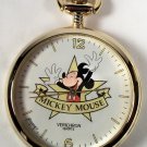 Disney Gold Mickey Mouse Pocket Watch Very Rare! New! HTF!