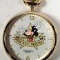 Disney Gold Mickey Mouse Pocket Watch Very Rare! New! HTF!