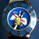 Brand-New Sylvester Cat and Tweety Bird Watch! HTF! Awesome Blue Dial! HTF!