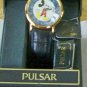 Brand-New Disney Pulsar Mens Mickey Mouse Watch! HTF! Date On Dial! Gorgeous!